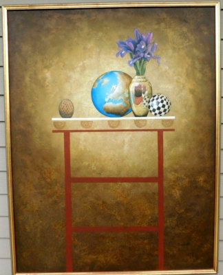 #ad Original oil painting #x27;View from Apollo#x27; signed Campbell large 51x39quot; $671.96