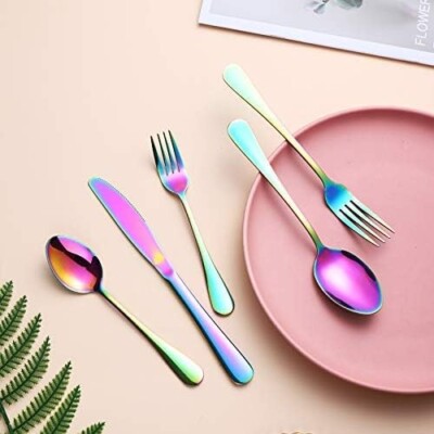 20 Piece Stainless Steel Flatware Silverware Cutlery Set, Utensil Service for 4
