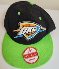New League Oklahoma City Thunder OKC NBA Snapback Hat Cap Adjustable Fit Green