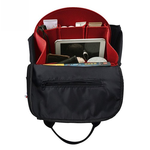 Travel Insert Bags Organizer Felt Makeup Case Backpack Multi Pocket lin