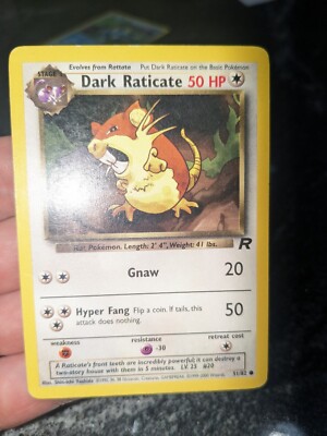Pokémon TCG Dark Raticate Team Rocket 51 Regular Unlimited Common