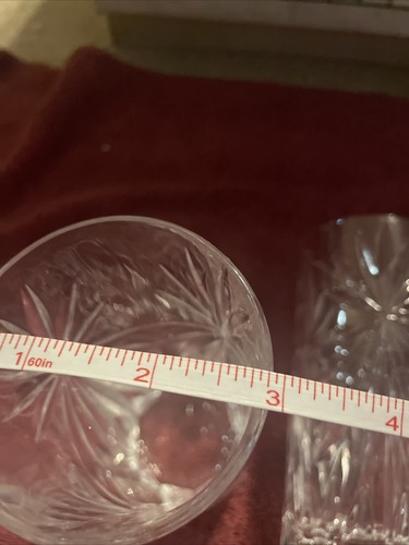 Set Of 2 VINTAGE R OASIS HIGHBALL GLASSES ITALIAN SET OF CRYSTAL Starburst - Picture 7 of 8