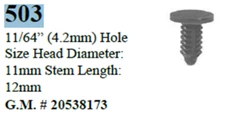 25 Pcs Weatherstrip Retainer Fastener Clips Compatible with G.M 20538173