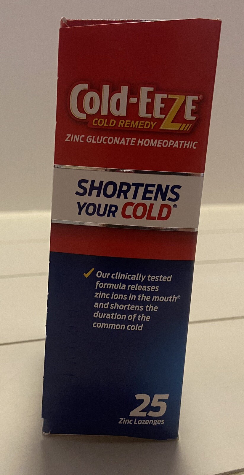 ColdEEZE Sugar Natural Wild Cherry Zinc 25 Lozenges Homeopathic Remedy