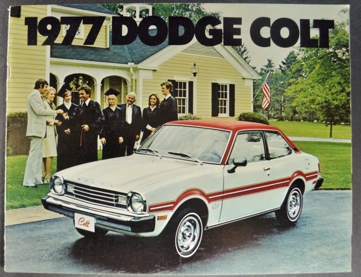 1977 Dodge Colt Brochure GT Coupe Sedan Wagon Mitsubishi Nice