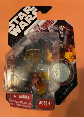 2007 Hasbro Star Wars 30th Anniversary #08 Super Battle Droid with Coin MOC