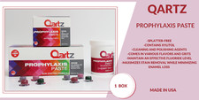 QARTZ PROPHY PASTE CUPS RASPBERRY MEDIUM 200/BOX DENTAL NON SPLATTER W/FLOURIDE
