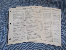 1970 AMERICAN MOTORS BUICK FACTORY TUNE UP SPECIFICS SPEC MANUAL SHEETS SET
