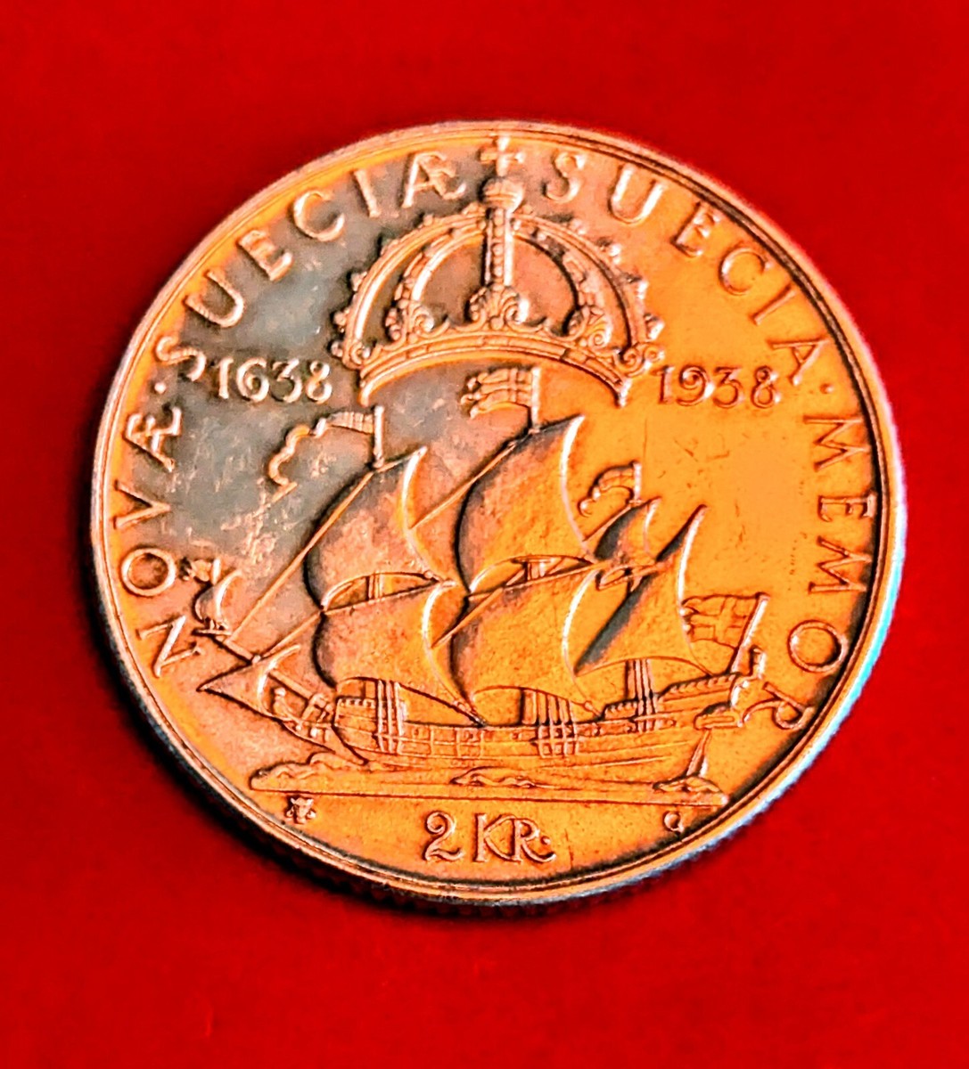 ジャック☠️スパロウ スウェーデン記念銀貨(1938年)２クローナー ジャック☠️スパロウ スウェーデン記念銀貨(1938年)2