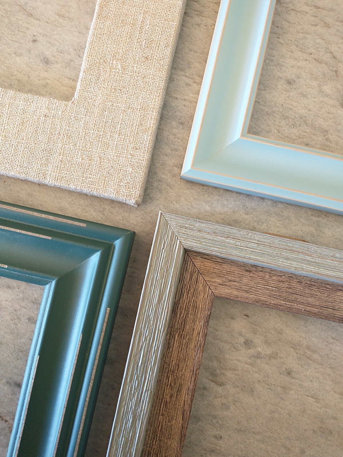 Vintage Wood Picture Frames Art Decor Gallery Wall shabby chic blues