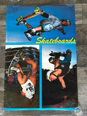 SKATEBOARDS Skateboarding Vintage Poster 1990 Thrasher Verkerke