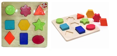 PADGETT BROS Traditional Wooden Shape Sorter Educational Puzzle Set for Kids 18 Months Gift