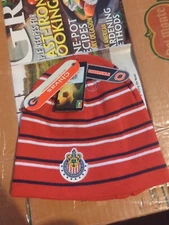 Chivas Guadalajara Reversible Beanie FMF Mexico Soccer Official Winter Cap 