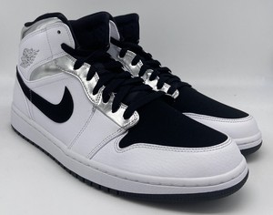 white black and silver jordan 1