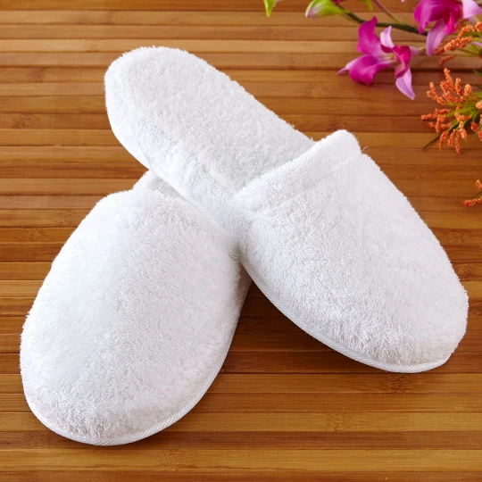 Cotton terry cloth slippers sale