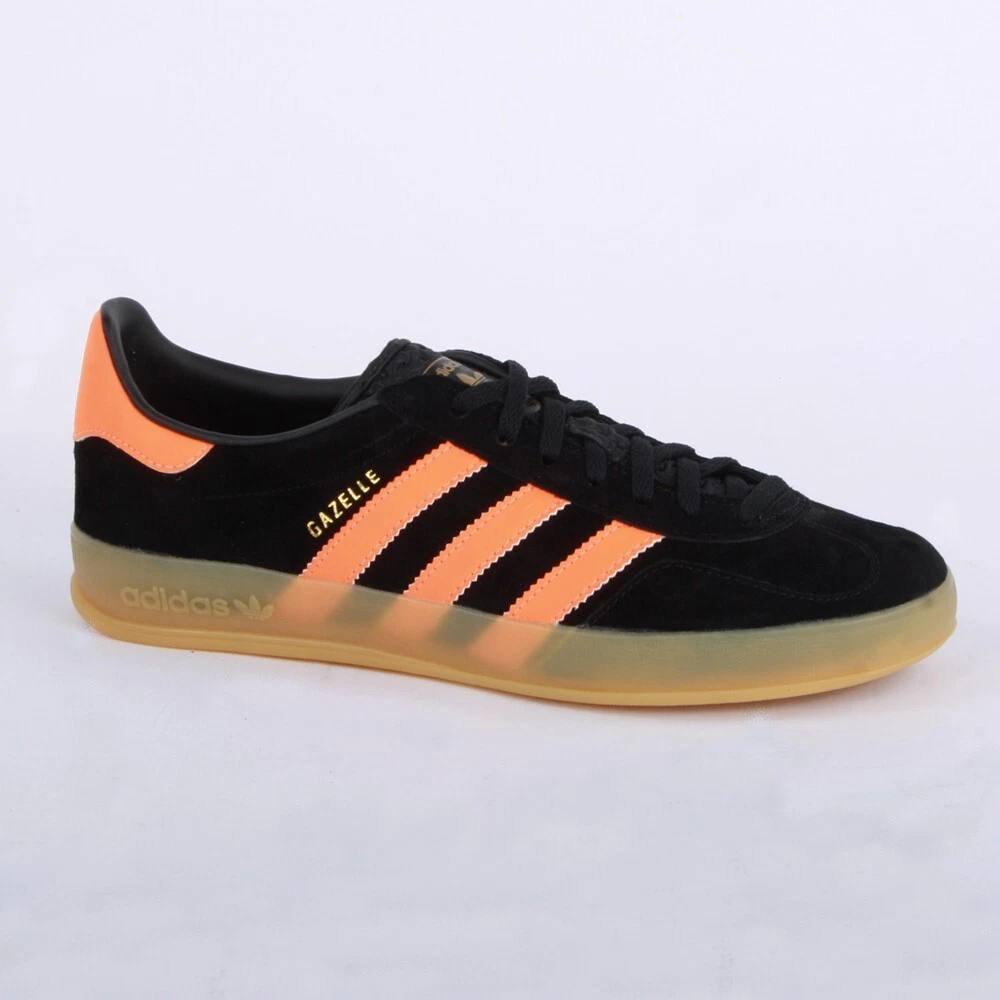 adidas gazelle black orange