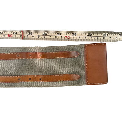 Christian Dior S16108 Leather & Canvas Belt S Christian Dior S16108 Leather & Canvas Belt S | eBay main image 2