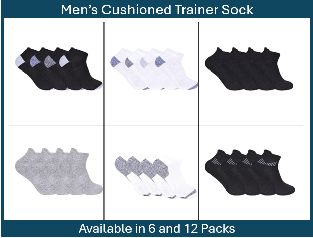 SAOLA Calze Uomo Trainer Taglio Basso Suola Imbottita Corsa Atletica Abbigliamento Sportivo 6 12 Paia