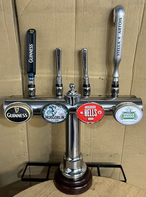4 Wege Bier Pumpe/Bier Schrift/Pub/Bar/Mancave/Guinness/Hobgoblin/Camden/Stella