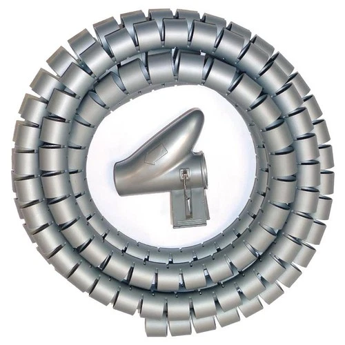 Kabelspirale mit Einfädelhilfe 2m Kabelschlauch  Durchmesser 25-30mm Grau