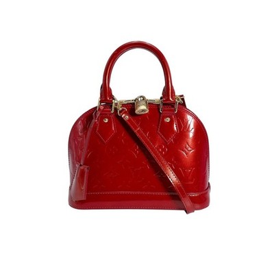 LOUIS VUITTON Monogram Alma BB Handtasche Monogram Vernis Pomdamul Damen M91606