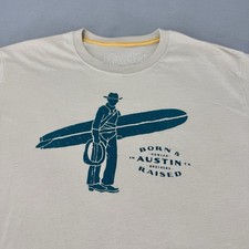 Howler Brothers Shirt Men  s Large Short Sleeve Cream Surf Austin Cowboy Western