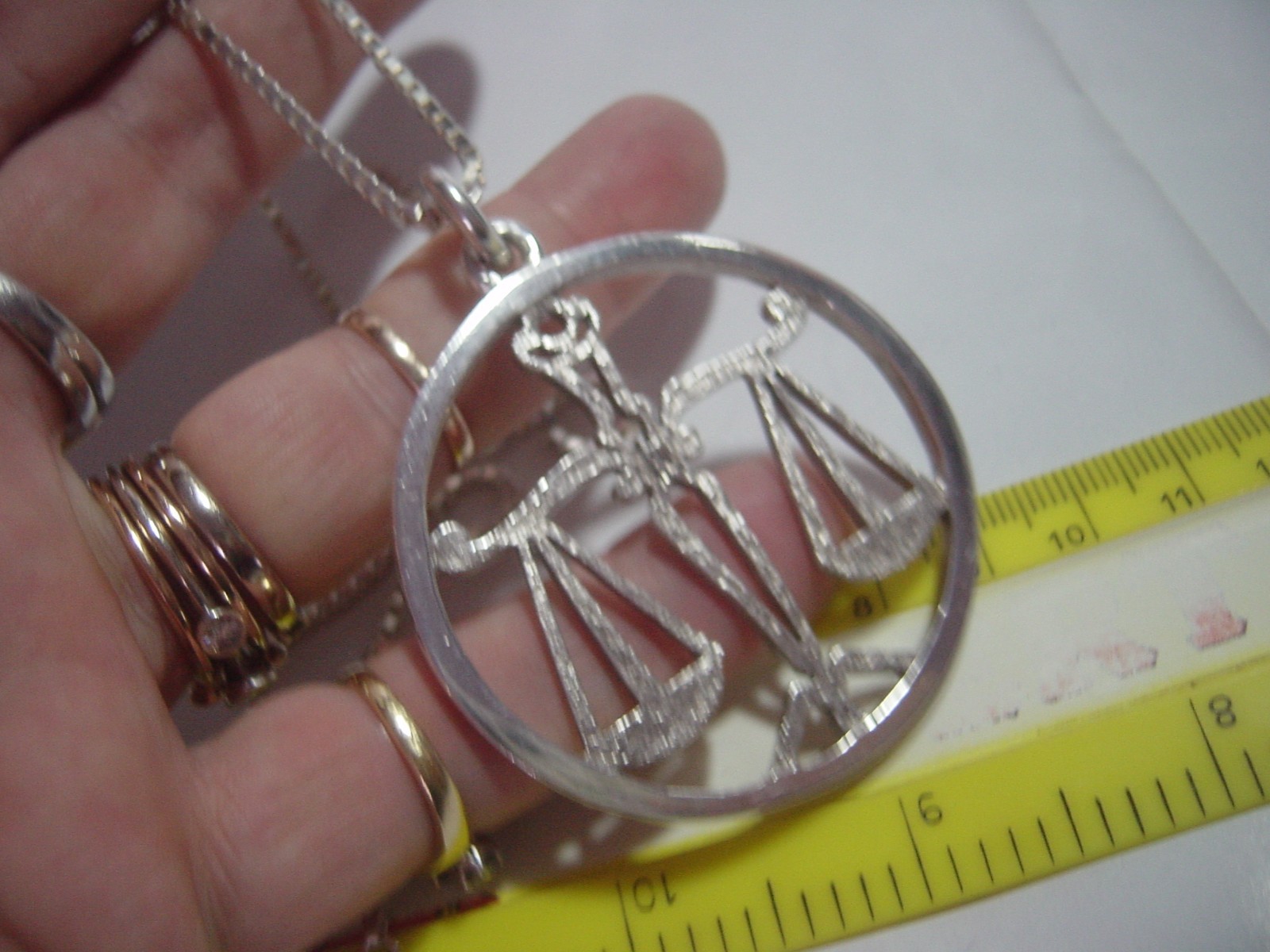 vintage solid silver MASSIVE unique-LIBRA scales … - image 19