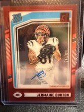 2024 Panini Clearly Donruss - Rated Rookie Jermaine Burton #75 Red Autographs...