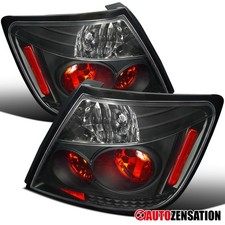 Fit 2004-2010 Scion Tc Coupe Black Tail Lights Rear Brake Signal Lamps 04-10