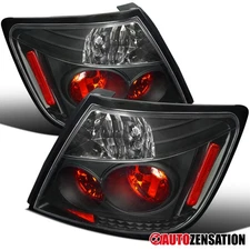 Fit 2004-2010 Scion tC Coupe Black Tail Lights Rear Brake Signal Lamps 04-10