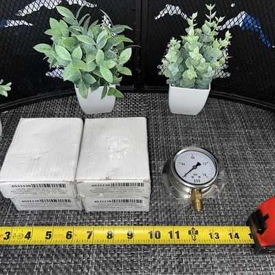 #ad 2 QTY BULK JM Marine Pressure Gauge 653113B W Glycerine B Type S Type 63MM NEW $65.00