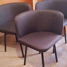 CDS GROUP PlMOUTH Grey Upholstered Padded Dining Chair Metal Legs 80cm