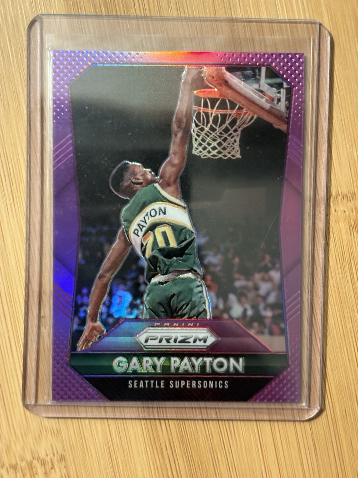 2015-16 Panini Prizm Purple Prizm Gary Payton 51/99 #285 HOF