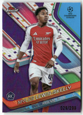 Topps Finest Champions League 2025 125 Myles Lewis-Skelly Rookie Purple 29/299