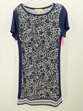 Pre-Owned MICHAEL Michael Kors Navy Size Medium Floral Short Short Sleeve Dress