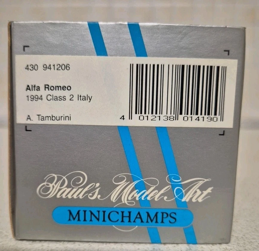 1/43 MINICHAMPS ALFA ROMEO155 TS #'94 CLASS 2 TAMBURINI.NO VITESSE BANG  ONYX. - Immagine 3 di 4
