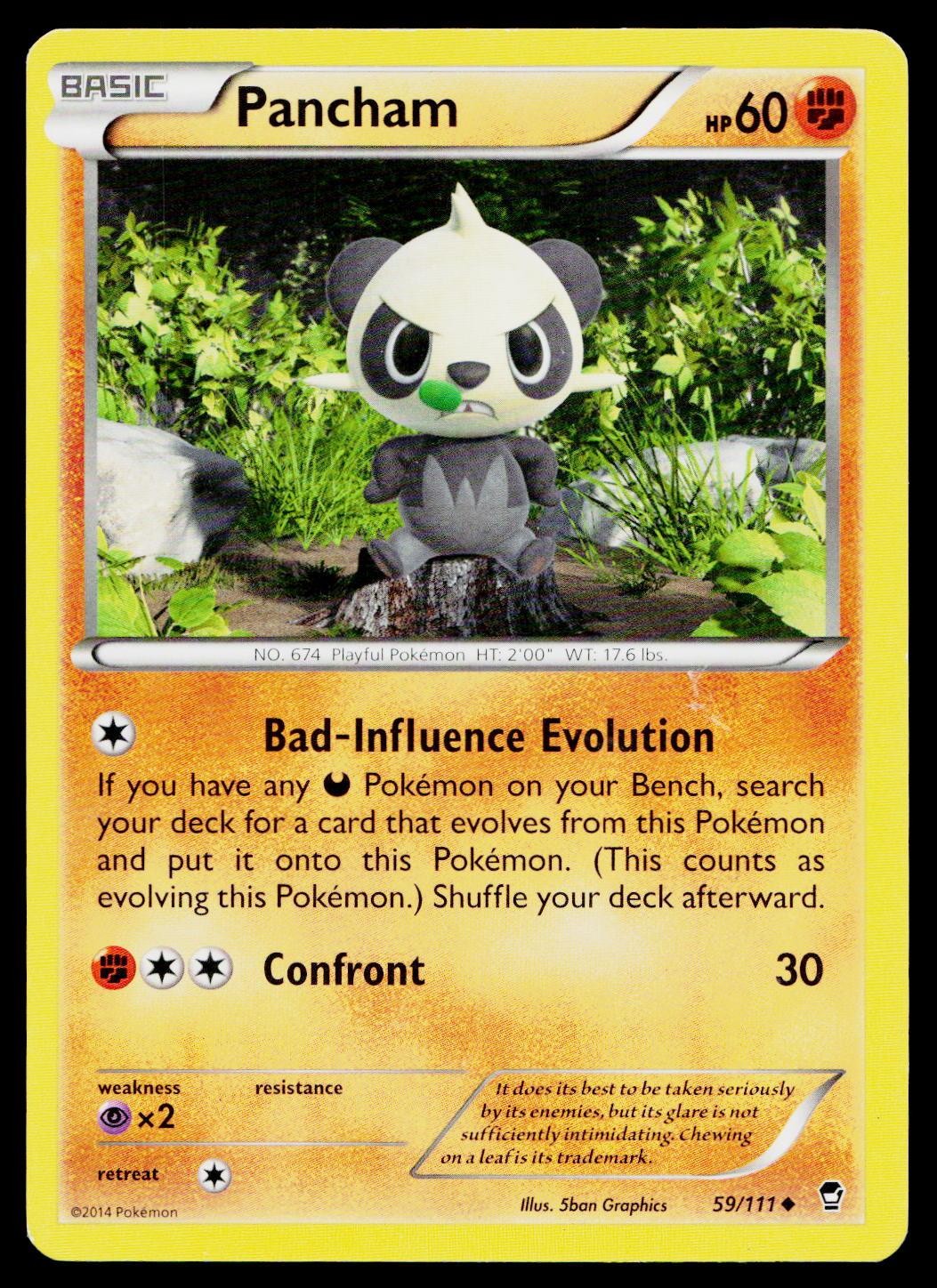 Pancham 59/111 Uncommon Furious Fists Pokemon