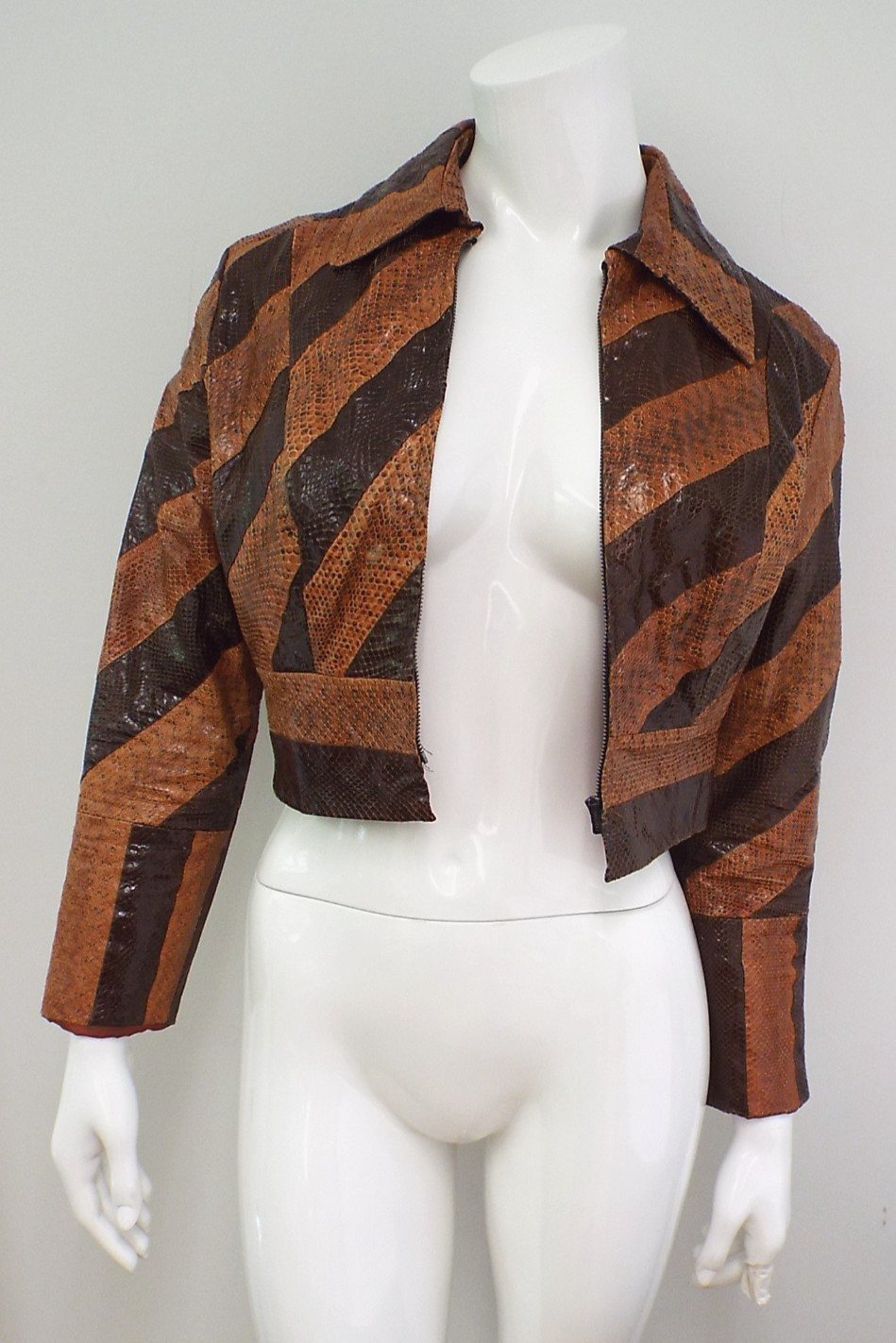 Vintage 1960s Ossie Clark Python Jacket SMALL Sna… - image 5