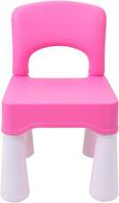 Sedia Rosa per Bambine Dai 2 Anni in Su, Sedia in Plastica Staccabile E Assembla