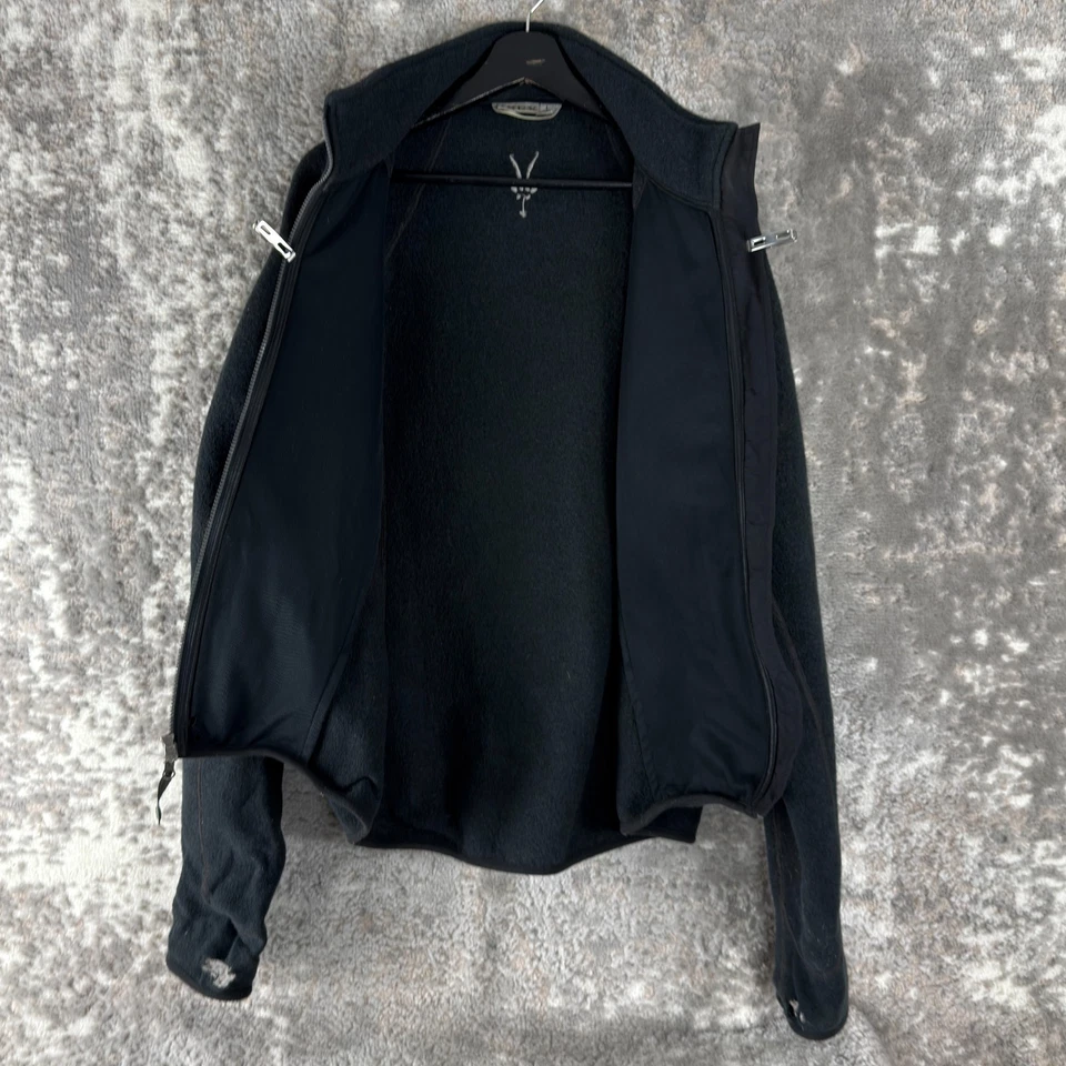 IBEX Size L Wool Mock Neck Outdoor Jacket Black Full Zip Black Casual - Image 4 of 4