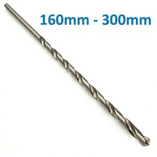 Length 160 - 300mm Diameter 2 - 6mm Extra Long HSS Straight Shank Drill Bit