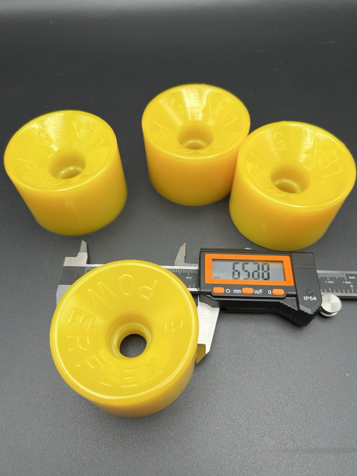 Vintage NOS Powerflex 5 YELLOW Skateboard Wheels 1970's oj sims juice road