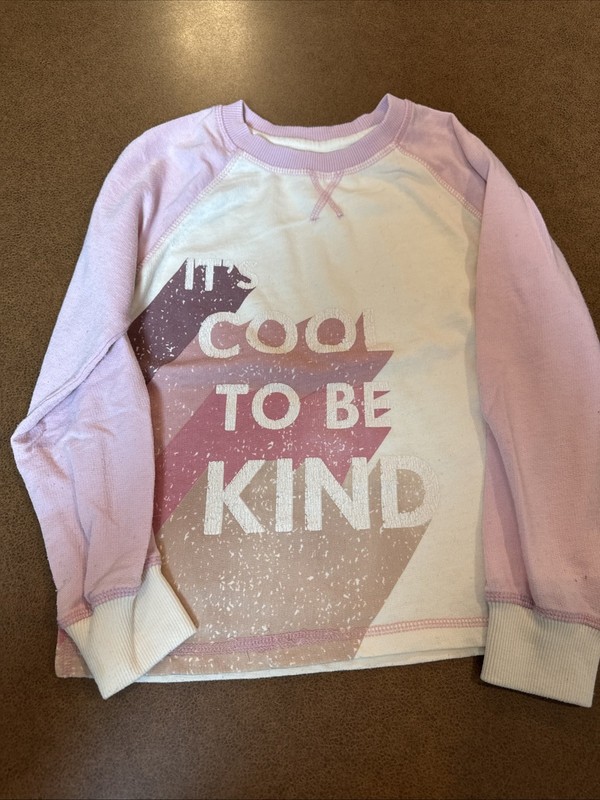 C&California Kids Fields Sweater Light Purple And Cream , Size M 7-8