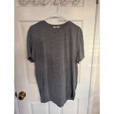 Buck Mason men  s Slub gray cotton blend tee size XL curved hem