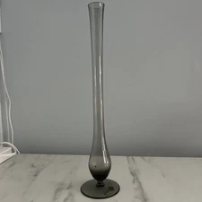 Vintage Sussmuth Smokey Glass Bud Vase Mid Century MCM Germany 