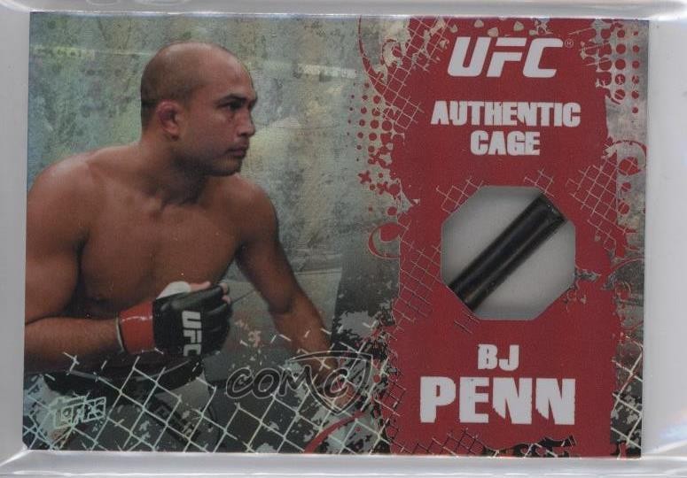 BJ Penn #CR-BJP Ufc Cards 2010 Topps UFC Main Event Cage Relics trading card — raw and PSA graded price guide