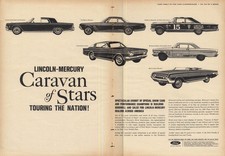 Lincoln-Mercury Caravan of Stars ad 1964 Town Car Super Marauder Caliente &c