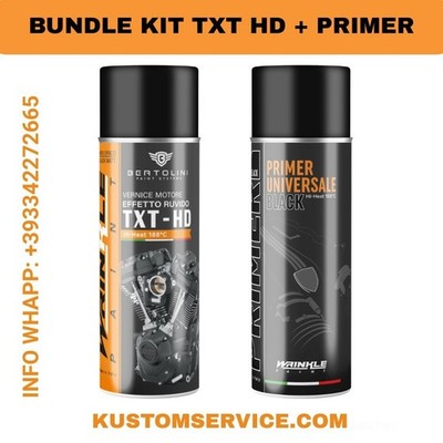 Bundle Kit Engine Spray Paint Texture + Primer  High Heat For Harley Davidson