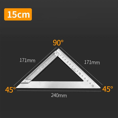 30/50CM Angle Square Ruler 90 Degree Right Angle Ruler Stainless Steel Triangle 