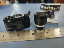 Rare MINIATURE CANON F-1 Camera + 85mm F. 1.2 L Lens PLASTIC DISPLAY MODEL 